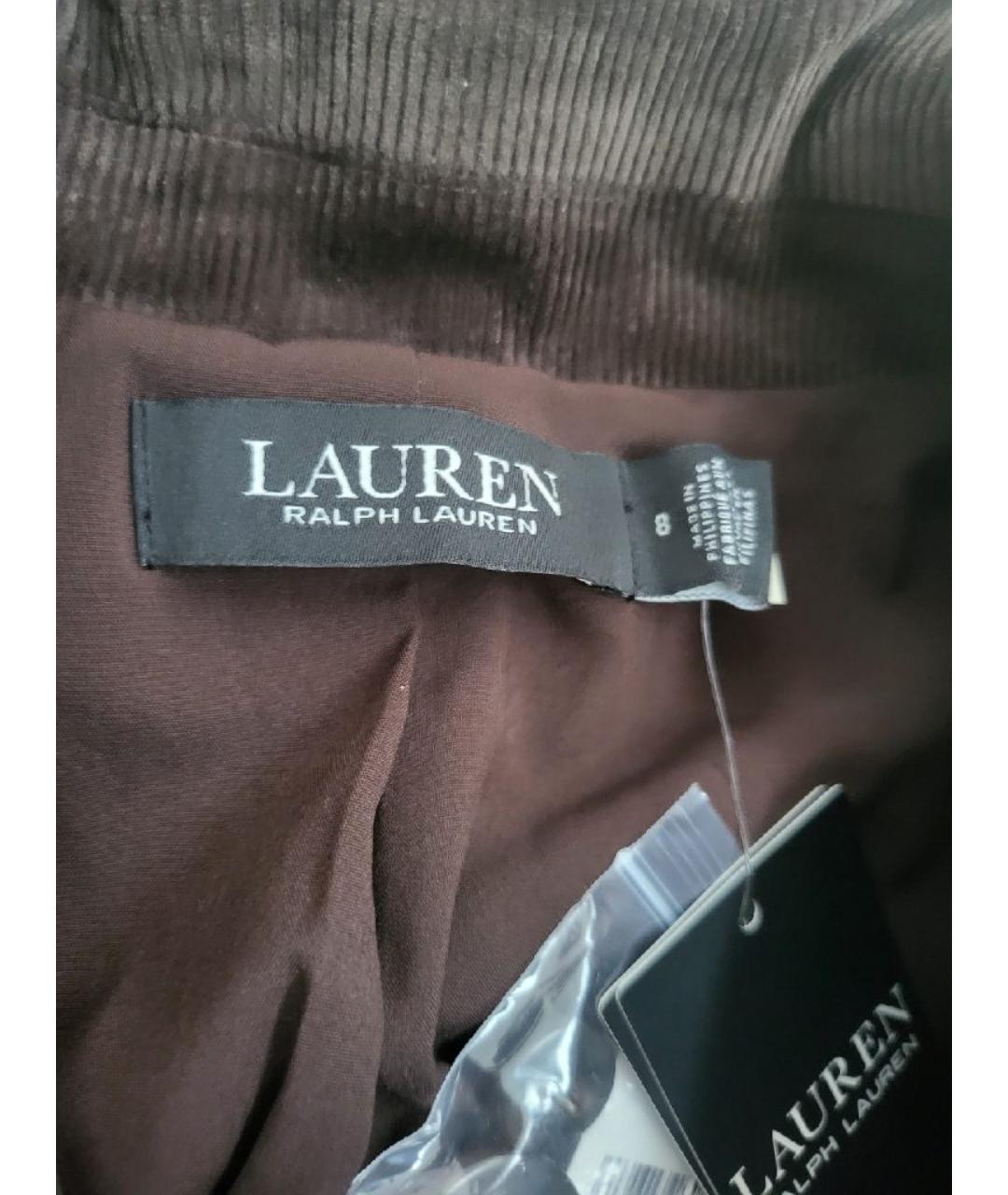 RALPH LAUREN Коричневый хлопковый жакет/пиджак, фото 9