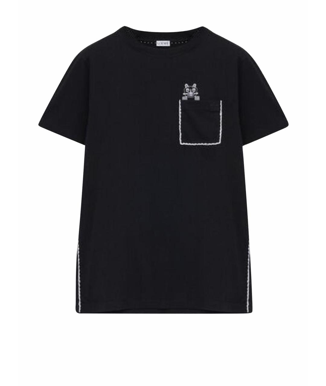 LOEWE Черная хлопковая футболка, фото 1
