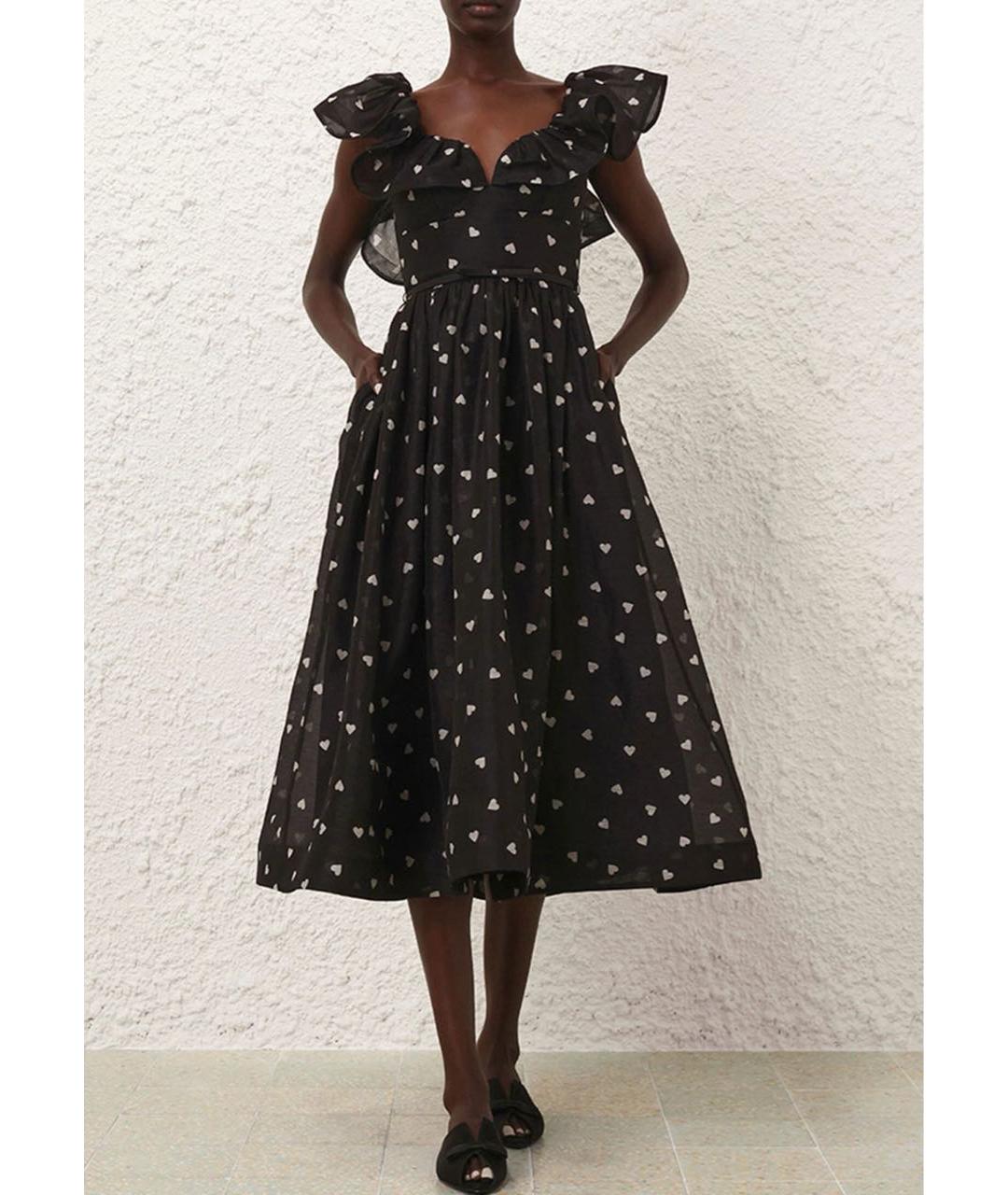 ZIMMERMANN Черный шелковый сарафан, фото 7