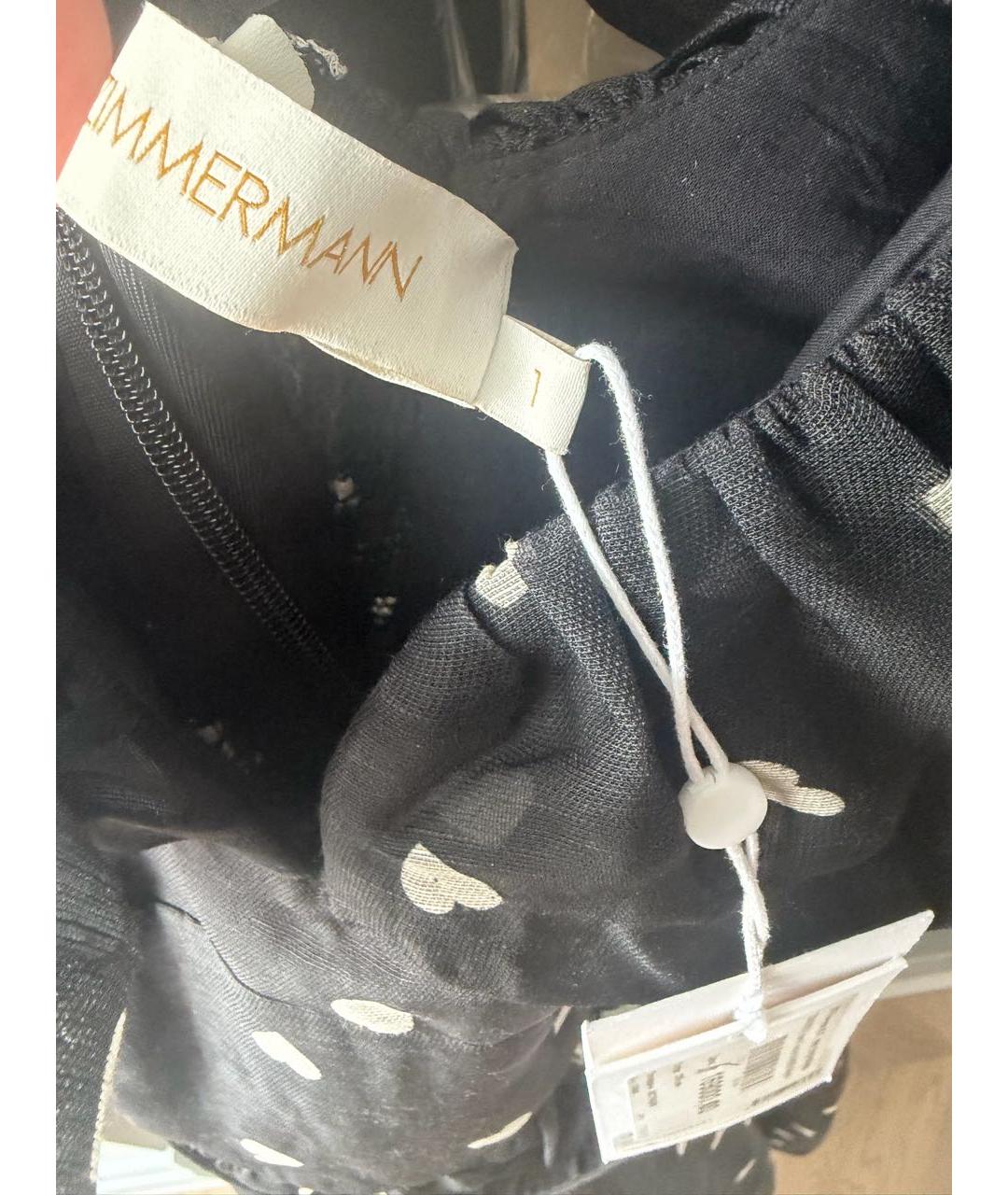 ZIMMERMANN Черный шелковый сарафан, фото 3