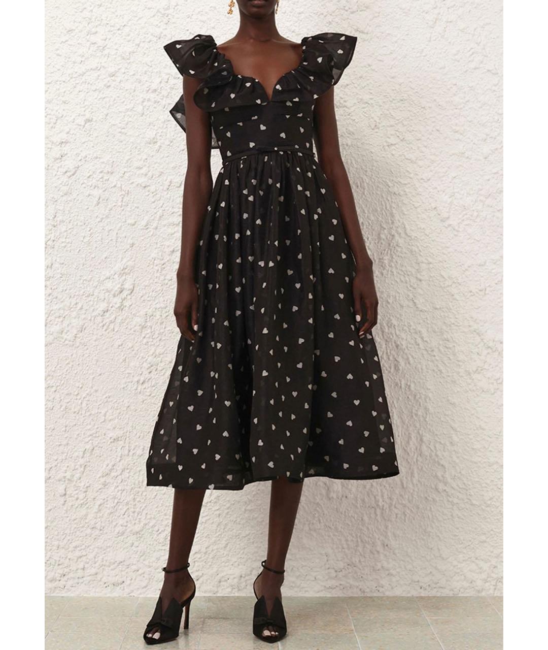 ZIMMERMANN Черный шелковый сарафан, фото 2