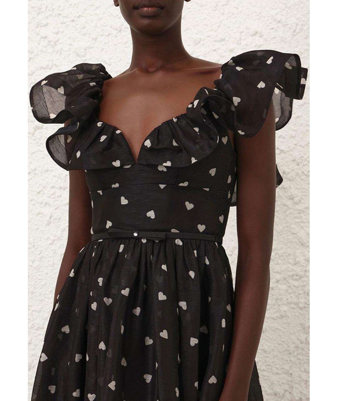 ZIMMERMANN Черный шелковый сарафан, фото 5