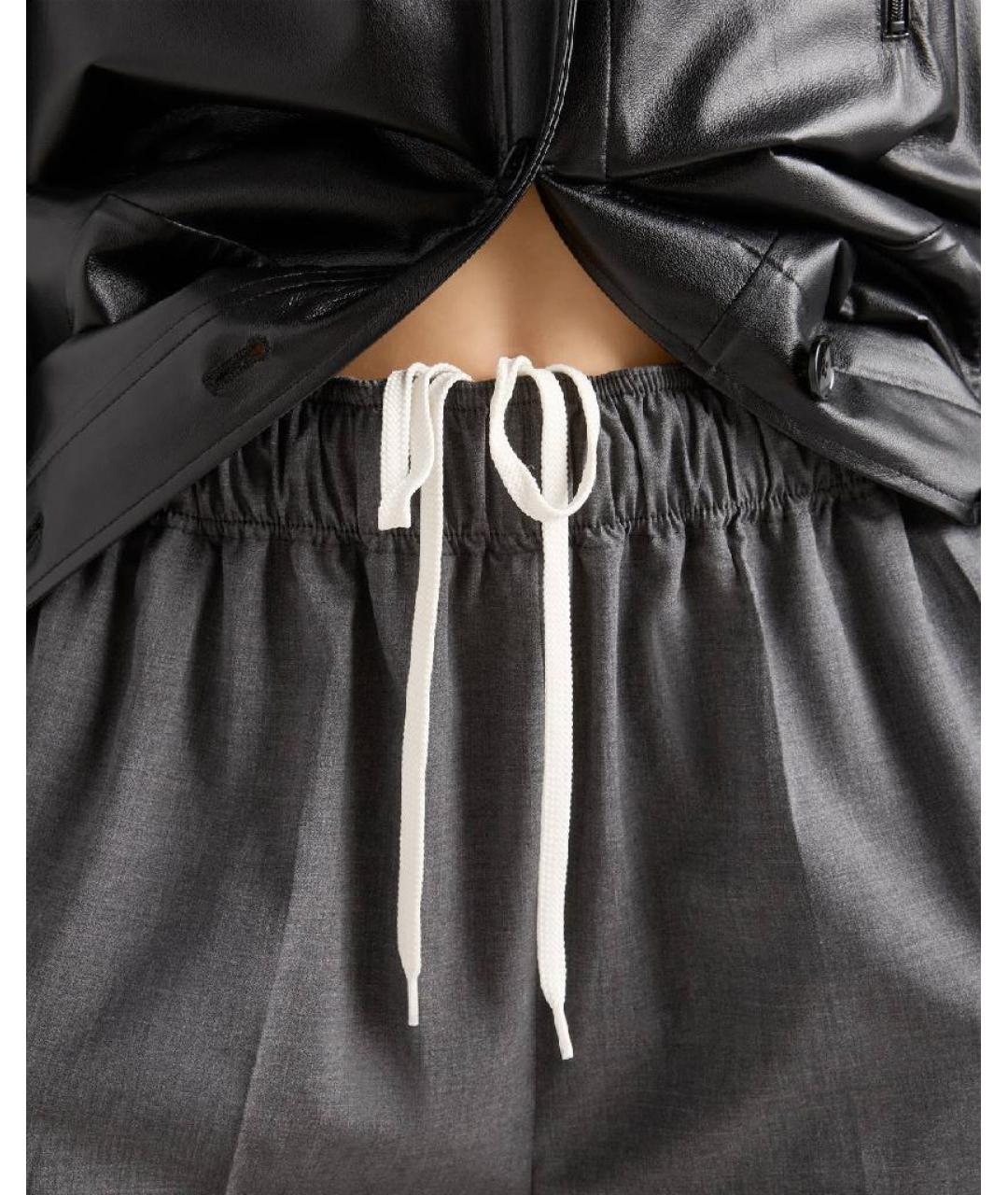 PRADA Серые шерстяные шорты, фото 3