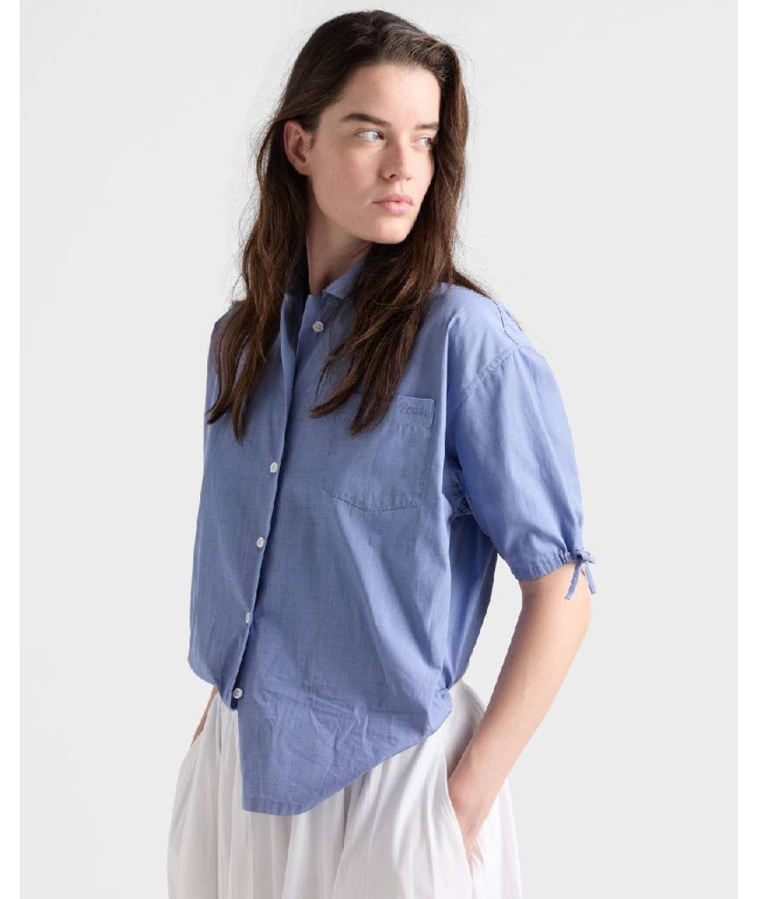 PRADA Синяя хлопковая рубашка, фото 3