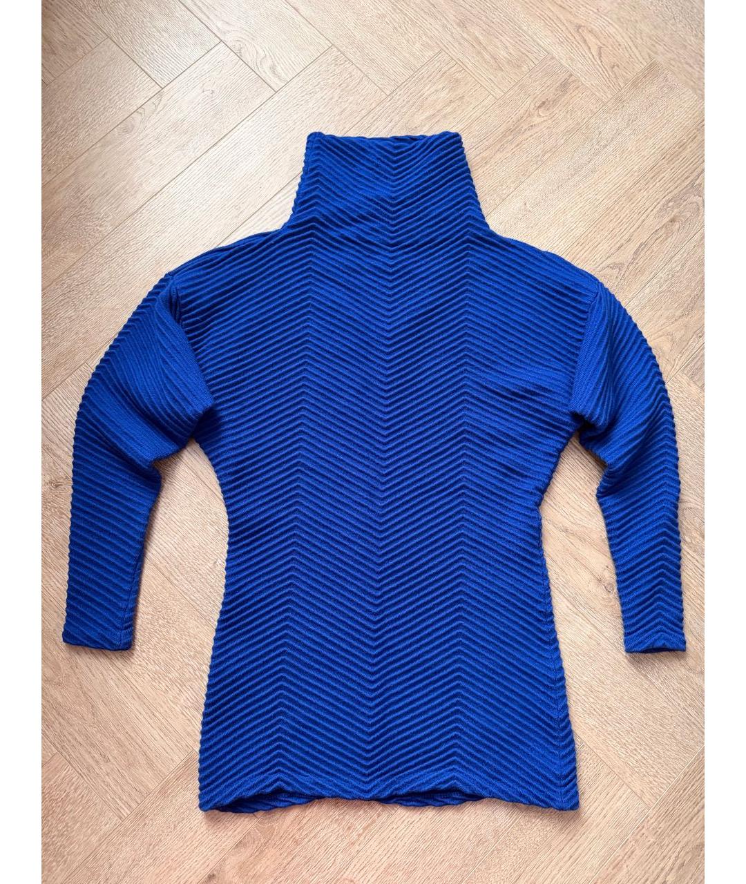 VICTORIA BECKHAM Синий шерстяной джемпер / свитер, фото 5