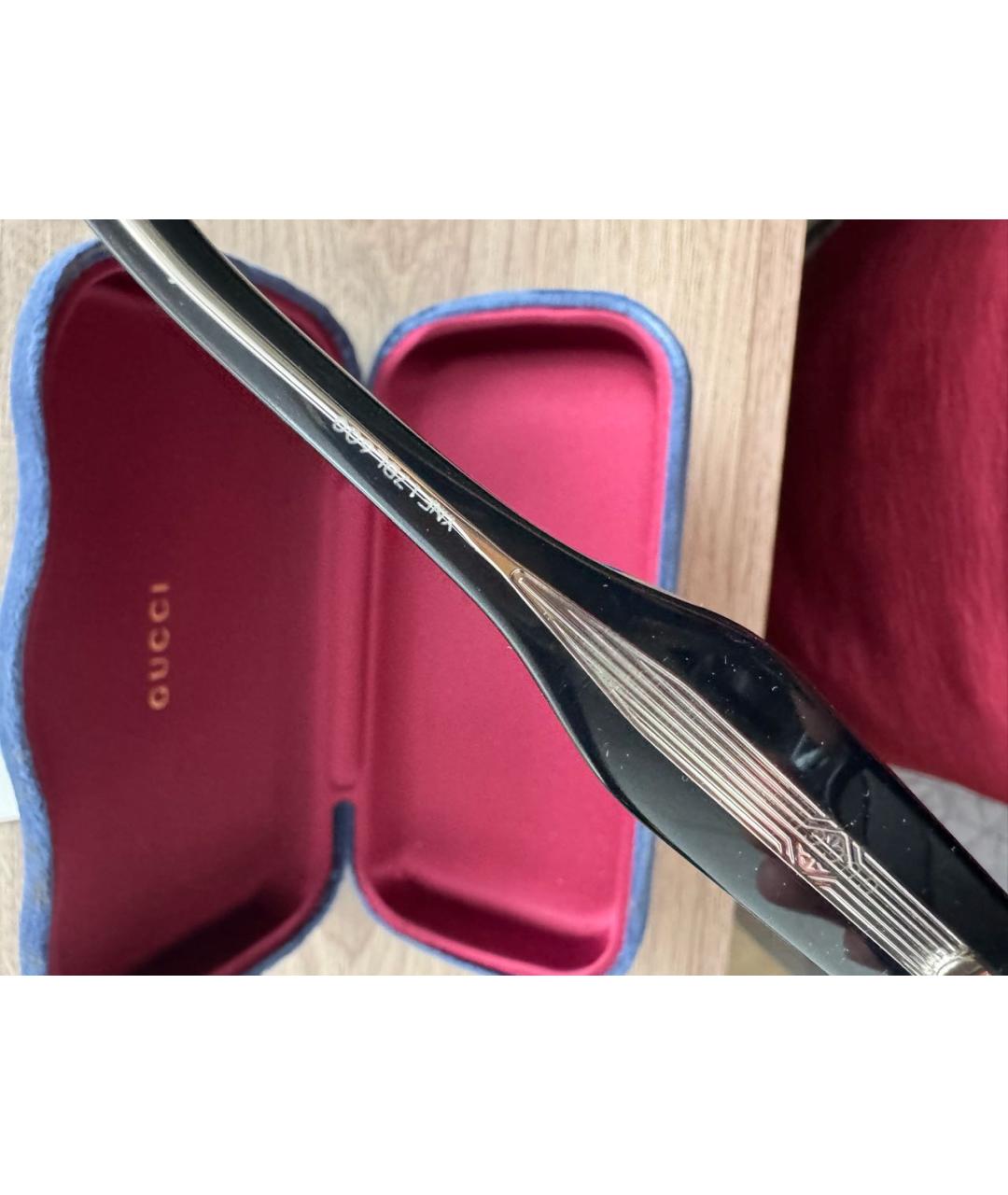 GUCCI Черные пластиковые солнцезащитные очки, фото 3