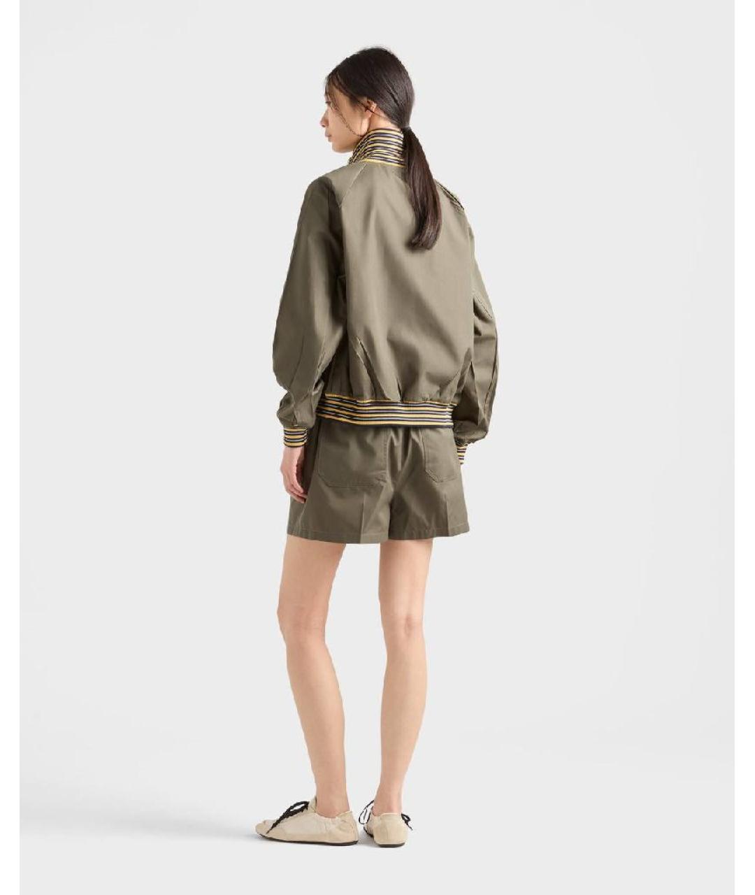 PRADA Хаки хлопковая куртка, фото 5