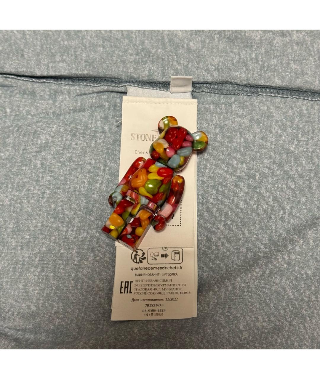 STONE ISLAND Белая хлопковая футболка, фото 4