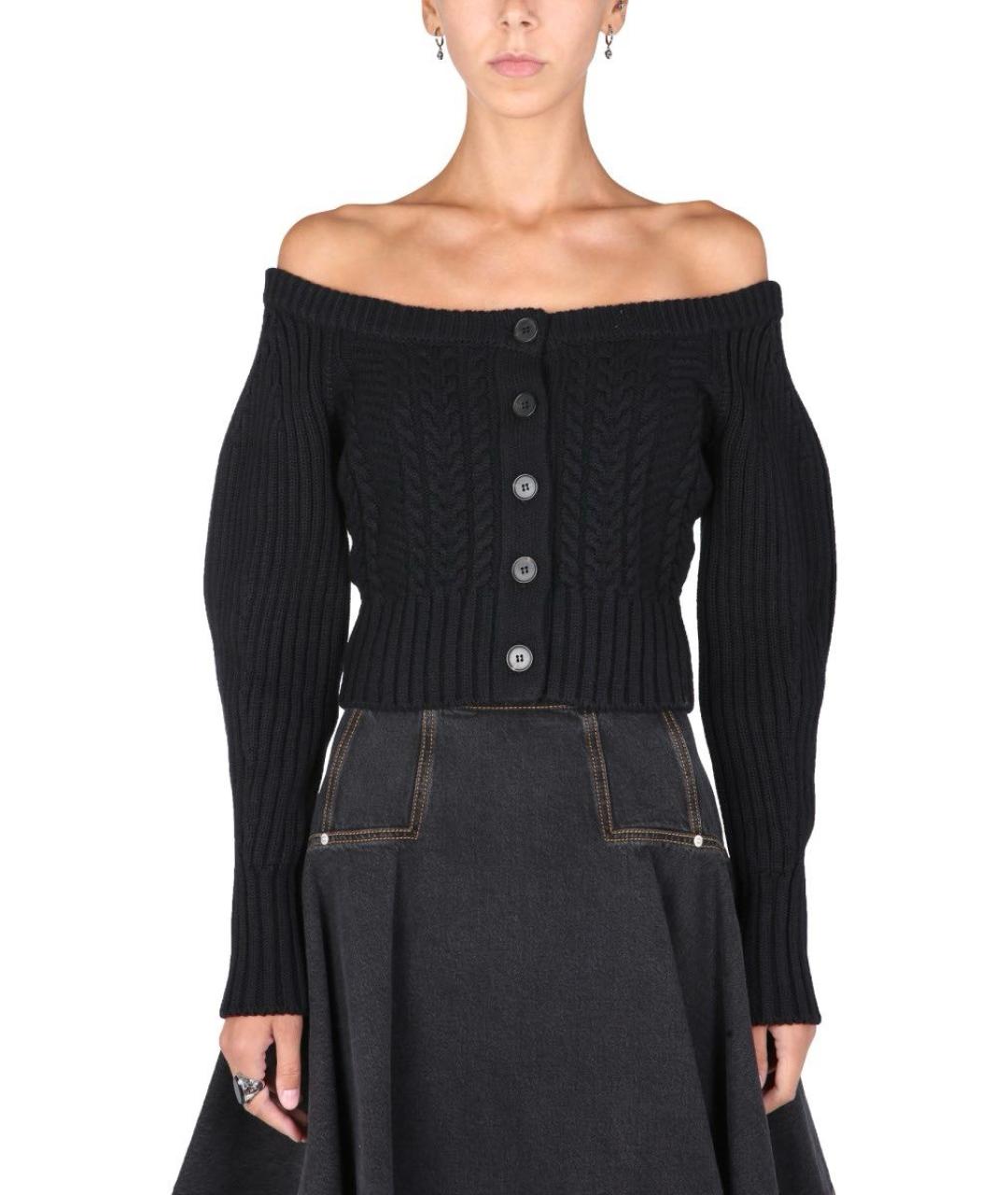 ALEXANDER MCQUEEN Черный шерстяной джемпер / свитер, фото 7