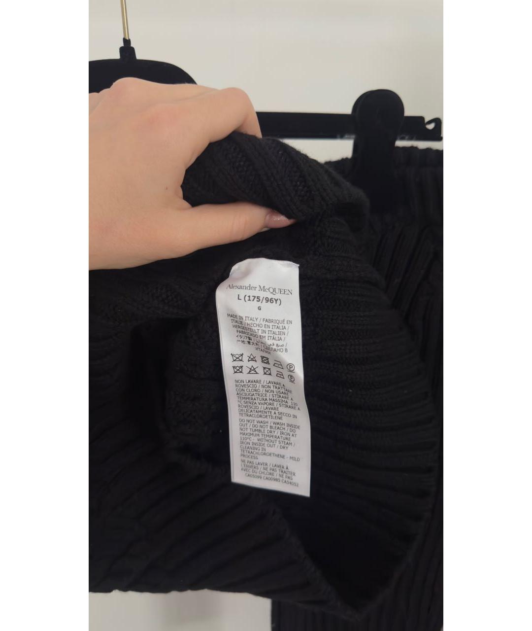 ALEXANDER MCQUEEN Черный шерстяной джемпер / свитер, фото 5