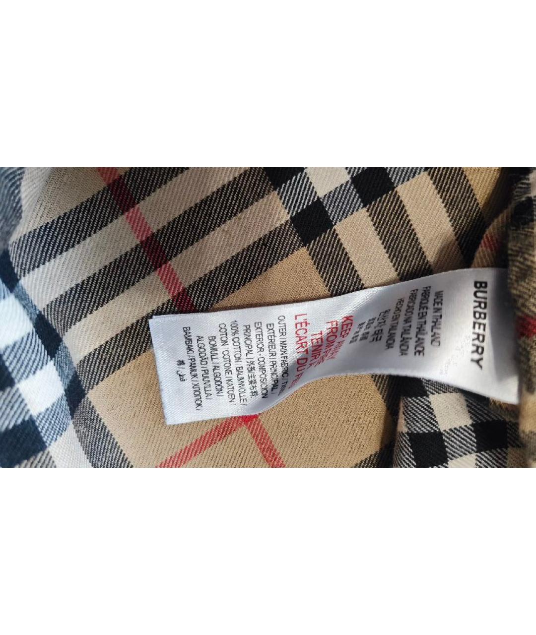 BURBERRY Бежевая хлопковая детская рубашка, фото 6