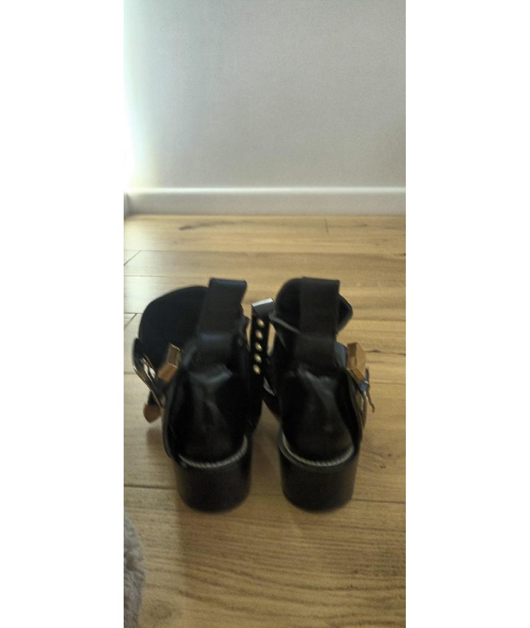 BALENCIAGA Черные кожаные ботинки, фото 4