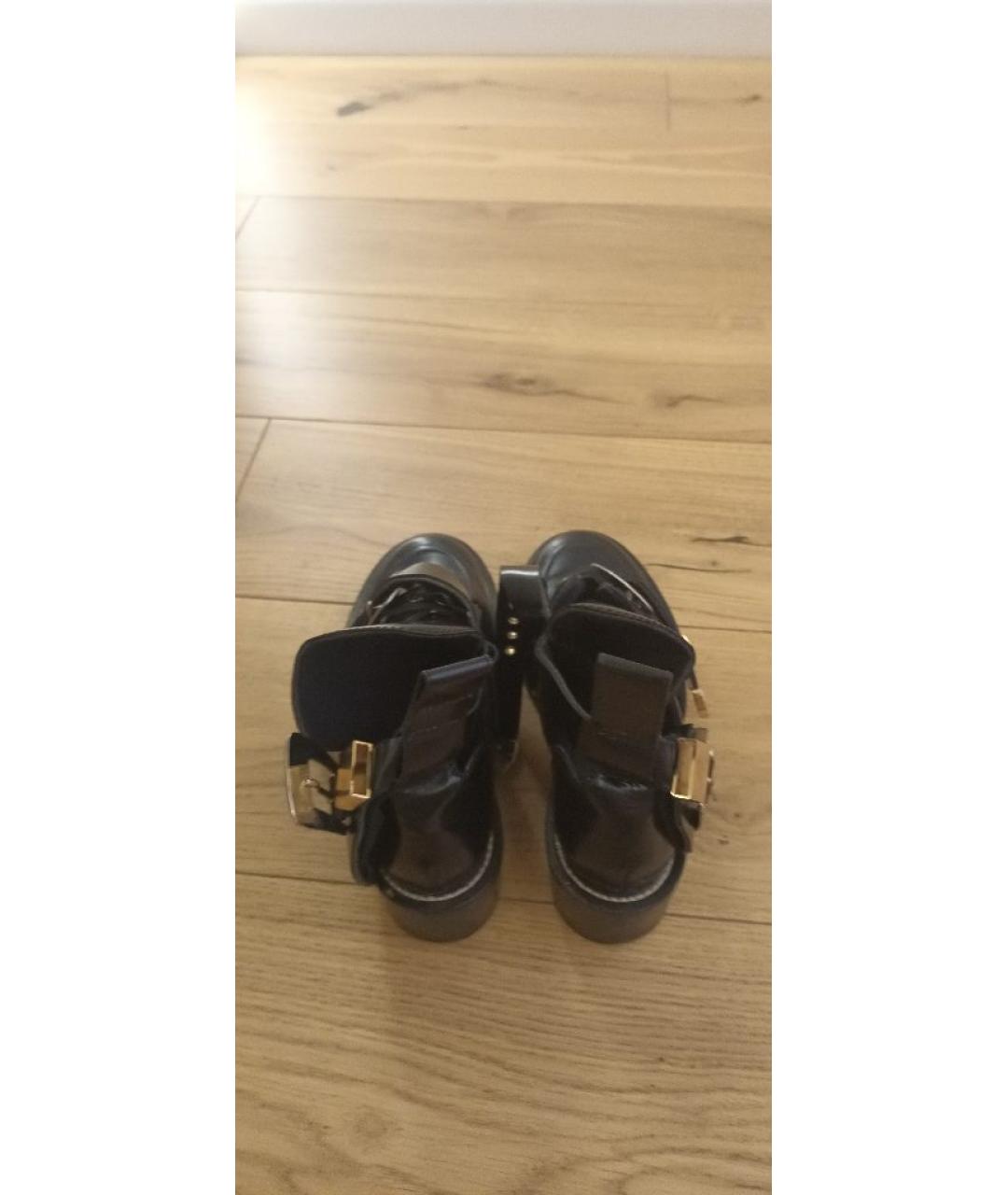 BALENCIAGA Черные кожаные ботинки, фото 3