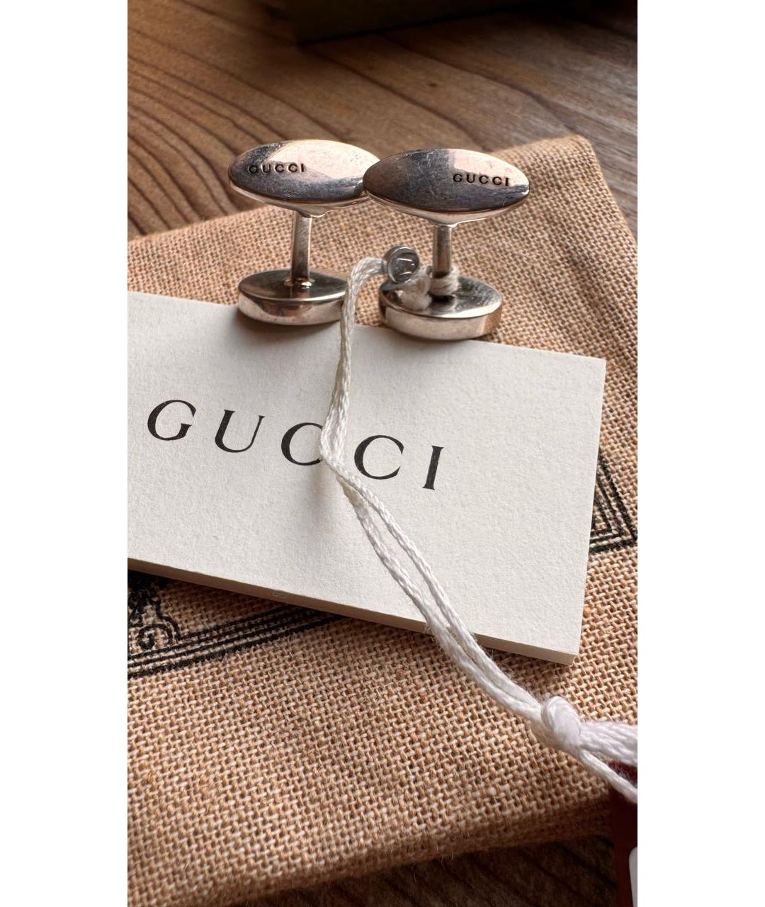 GUCCI Серебряные серебряные запонки, фото 4