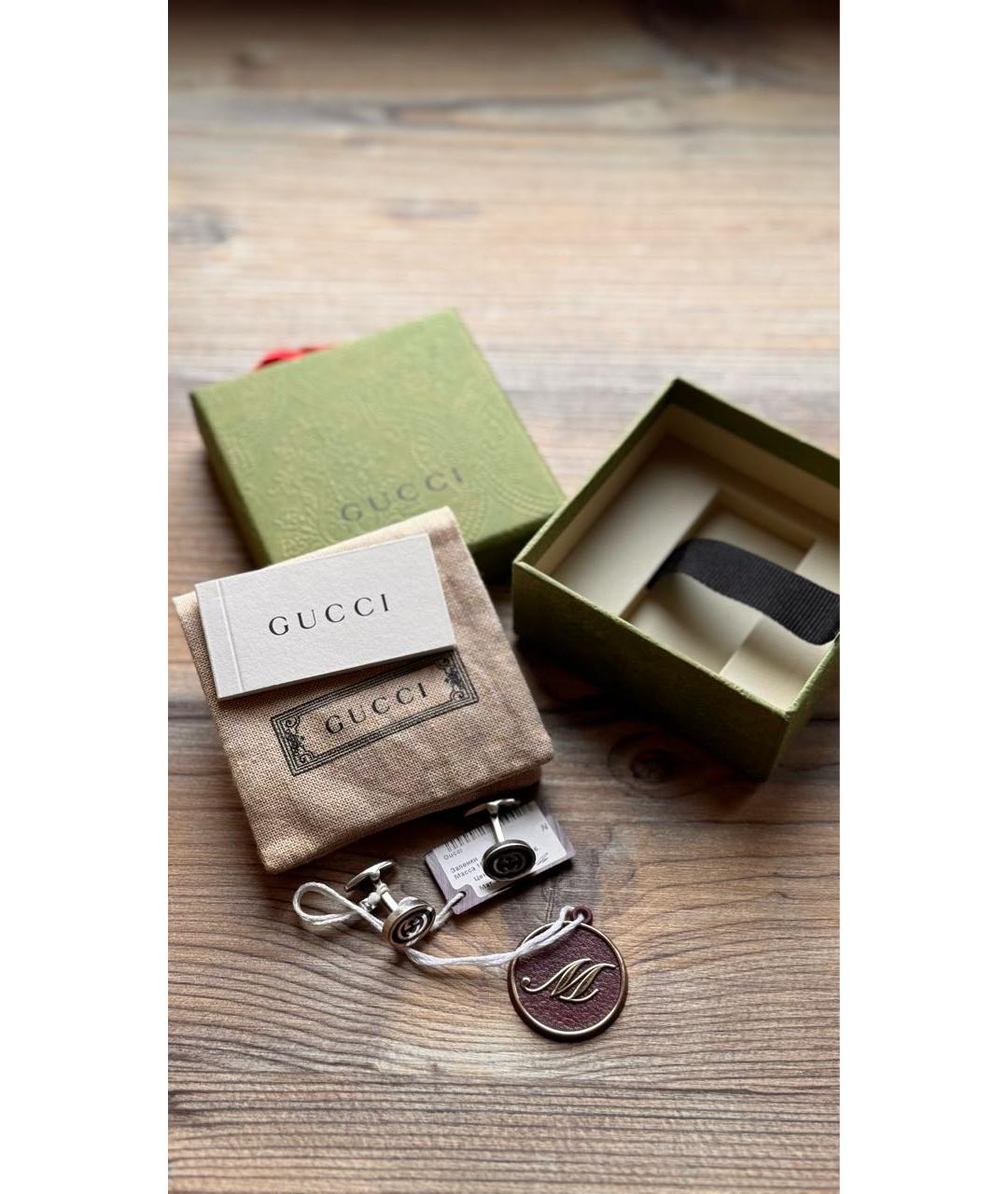 GUCCI Серебряные серебряные запонки, фото 2