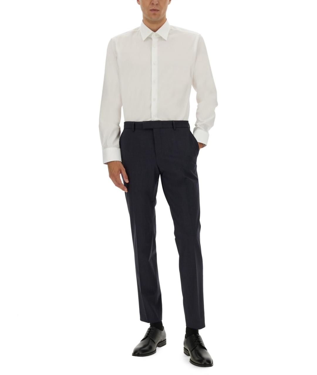 HUGO BOSS Белая хлопковая классическая рубашка, фото 2