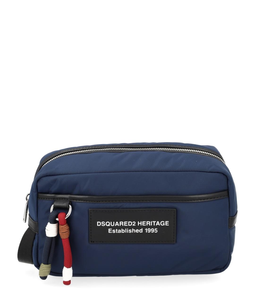 DSQUARED2 Синяя синтетическая сумка на плечо, фото 1