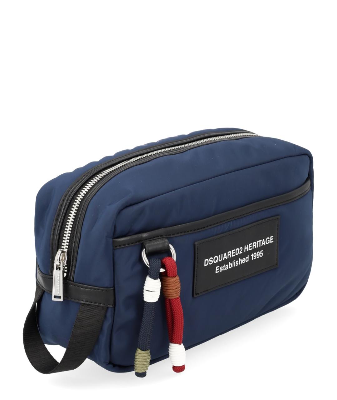 DSQUARED2 Синяя синтетическая сумка на плечо, фото 2
