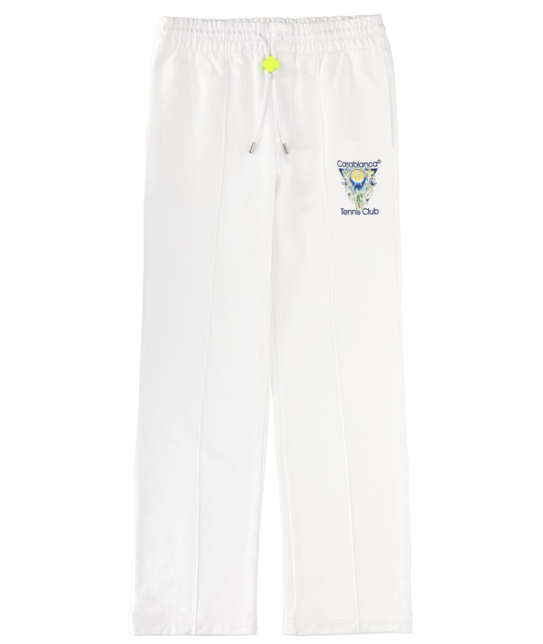 CASABLANCA Белые хлопковые повседневные брюки, фото 1