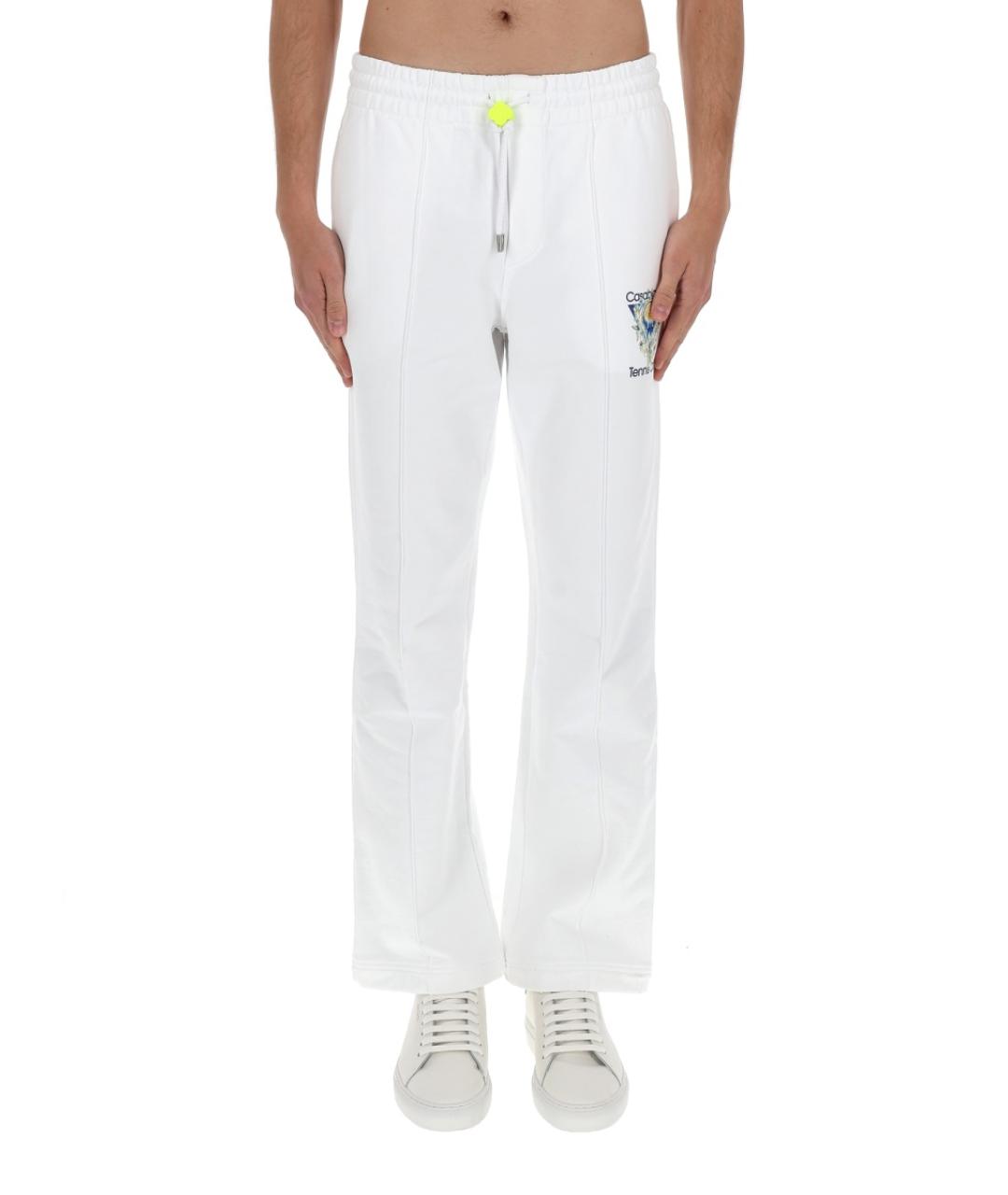 CASABLANCA Белые хлопковые повседневные брюки, фото 6