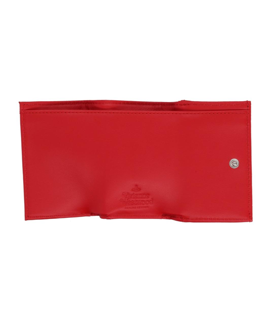 VIVIENNE WESTWOOD Красный кожаный кошелек, фото 3