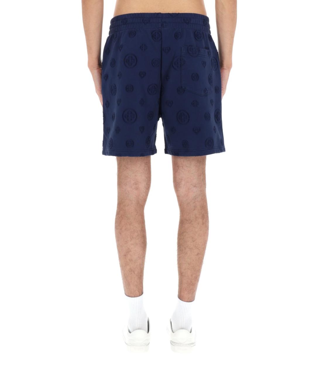 CASABLANCA Синие хлопковые шорты, фото 5