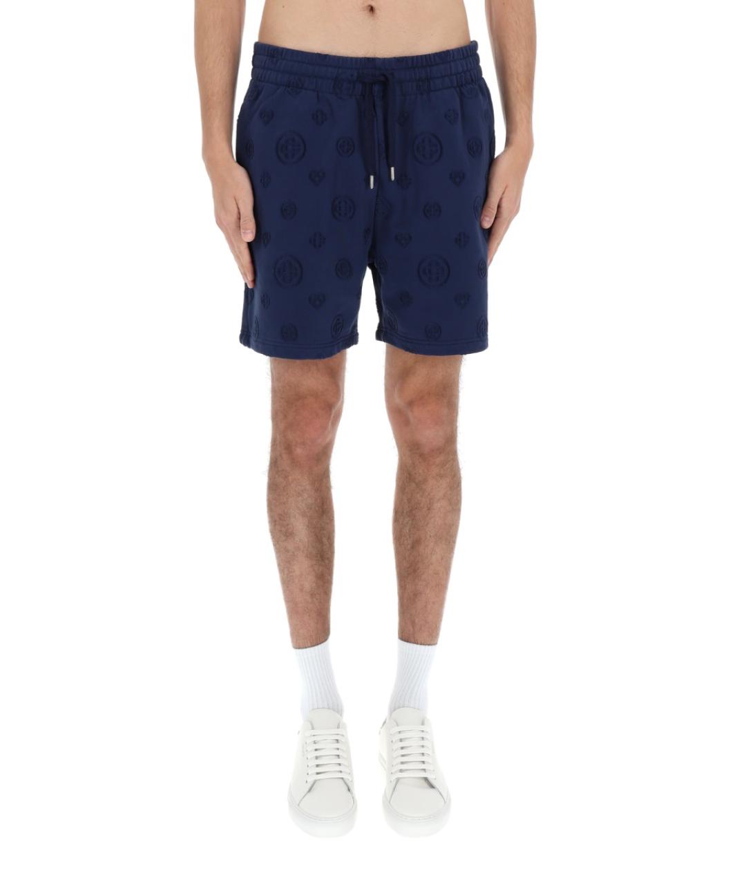 CASABLANCA Синие хлопковые шорты, фото 6