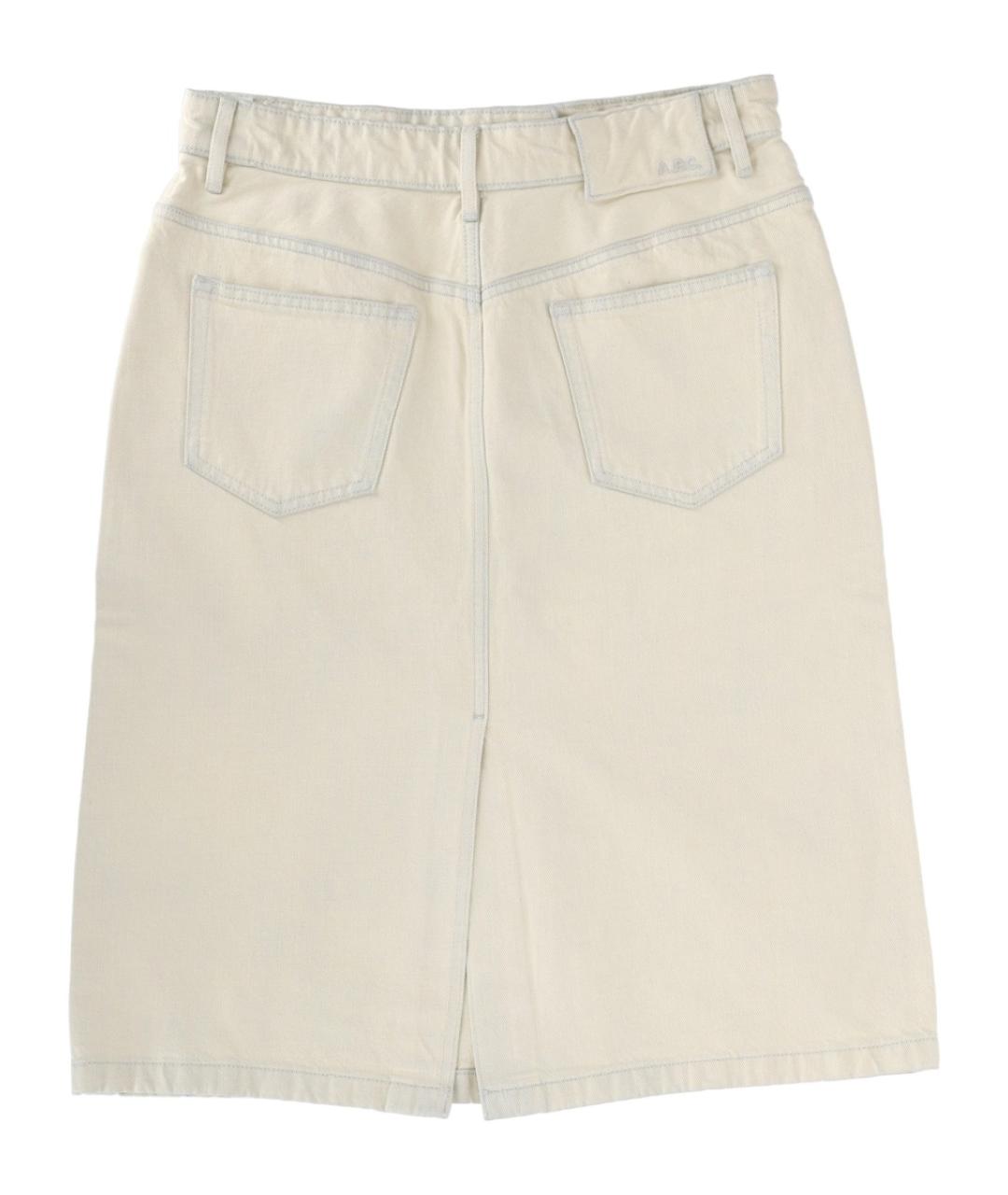 A.P.C. Бежевая хлопковая юбка мини, фото 2