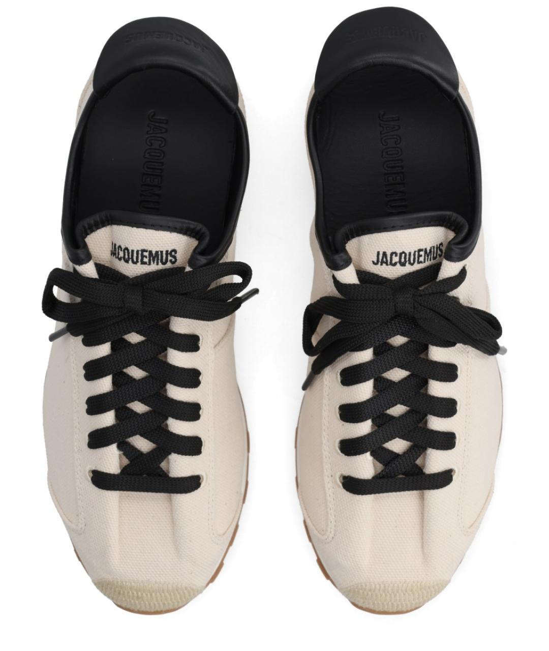JACQUEMUS Бежевые текстильные кроссовки, фото 5