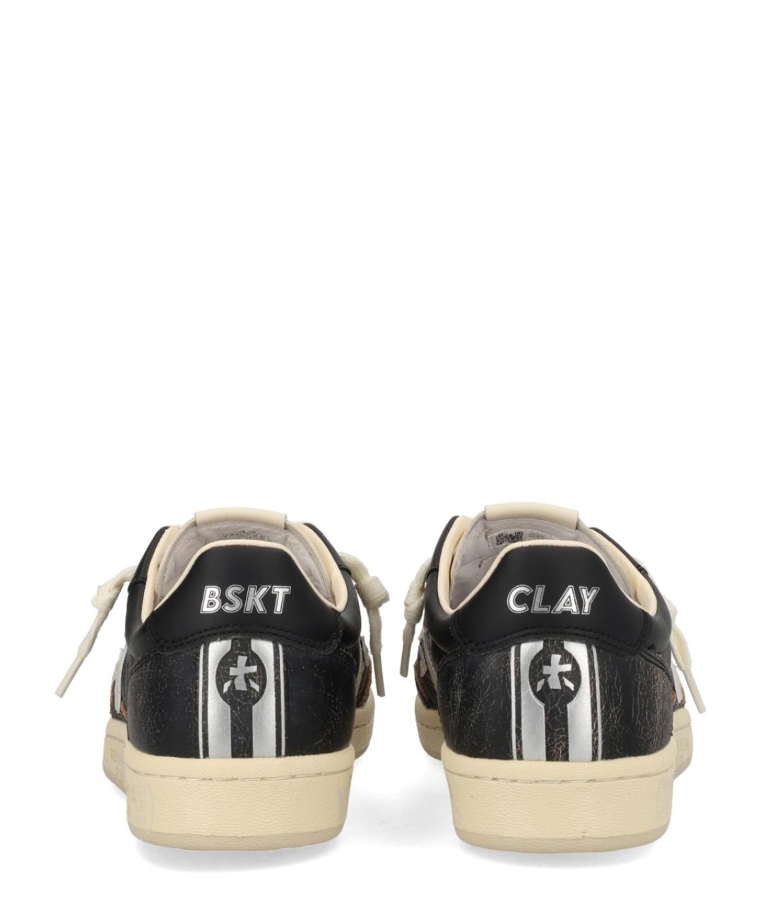 PREMIATA Черные кожаные низкие кроссовки / кеды, фото 4