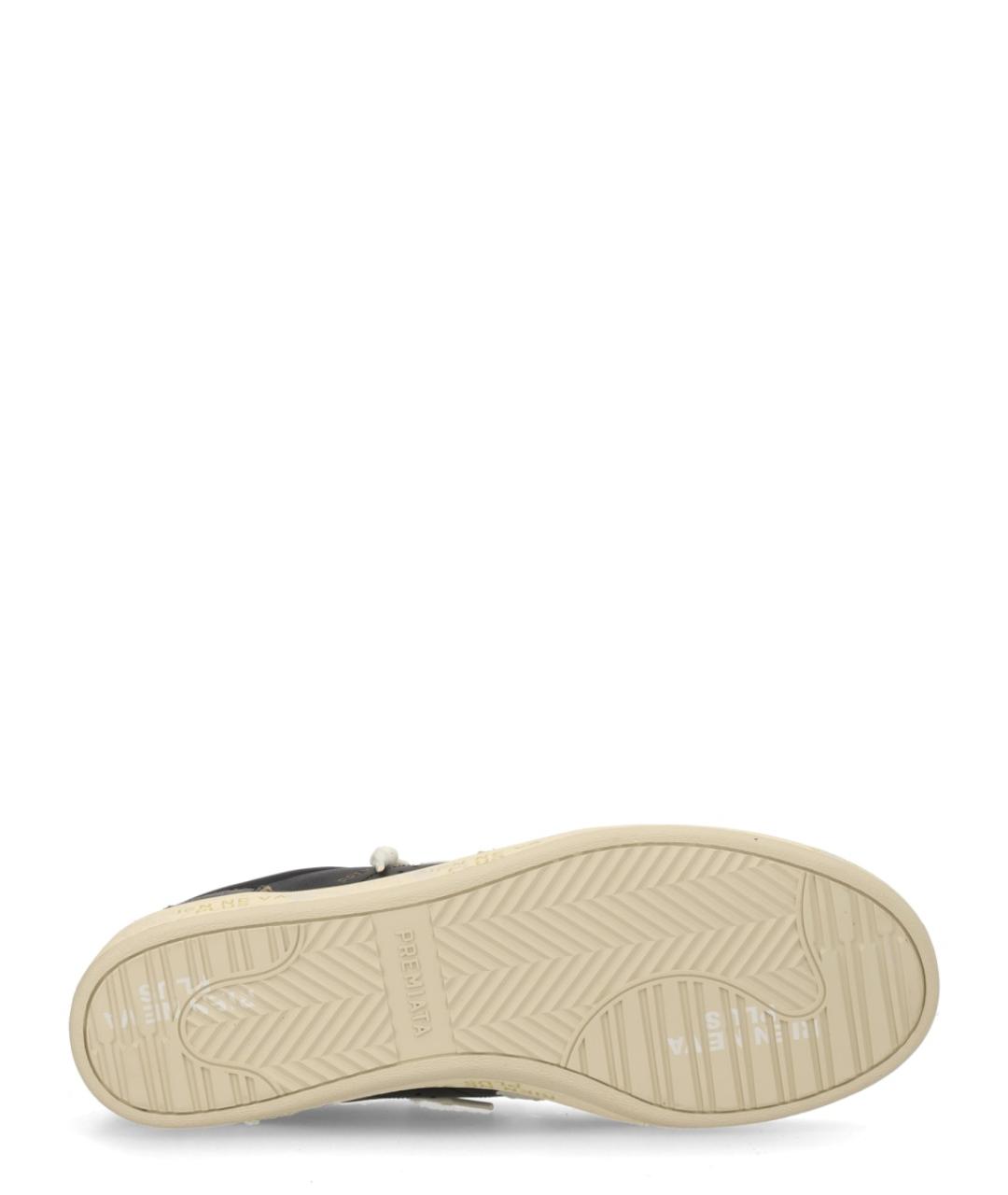 PREMIATA Черные кожаные низкие кроссовки / кеды, фото 6