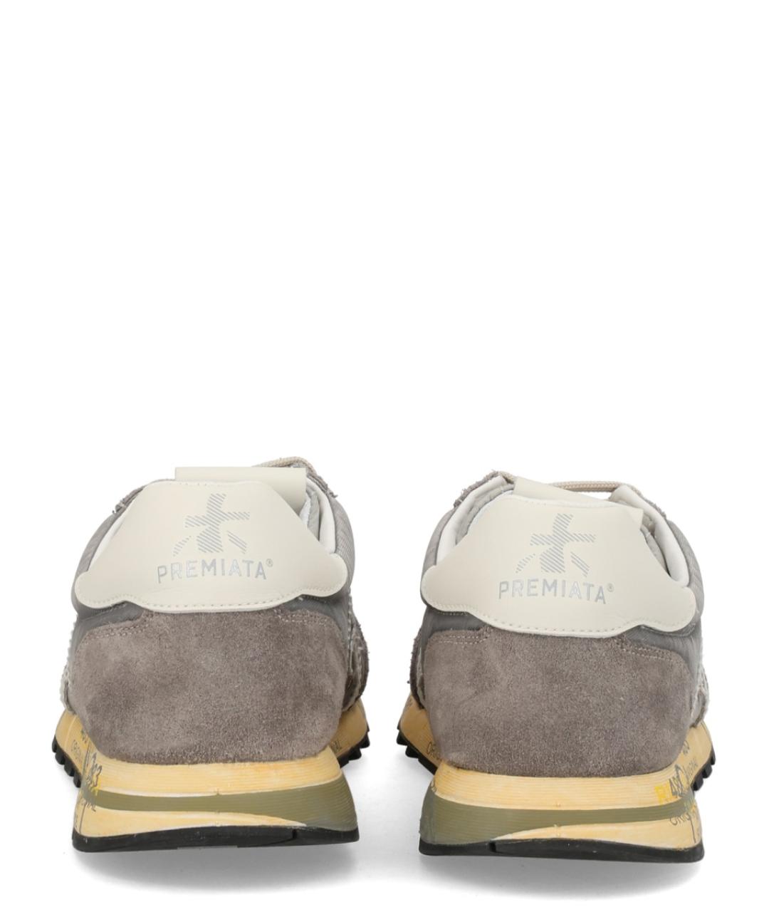 PREMIATA Серые кожаные низкие кроссовки / кеды, фото 4