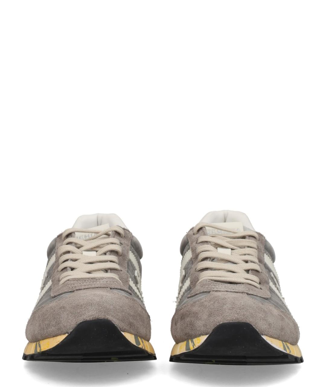 PREMIATA Серые кожаные низкие кроссовки / кеды, фото 3