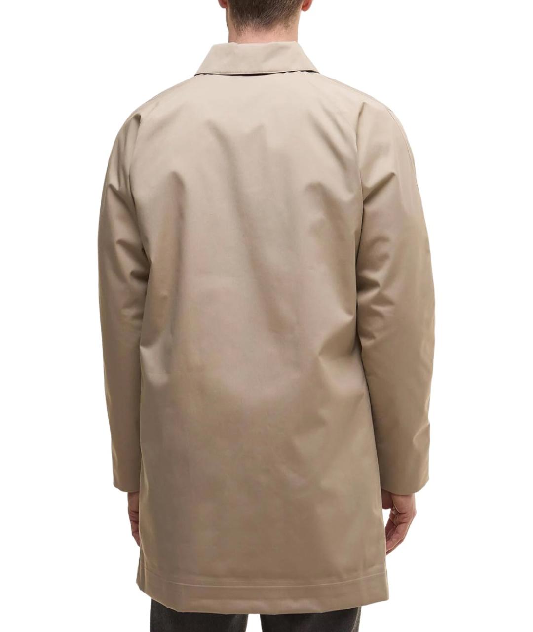 BARBOUR Бежевый полиэстеровый тренч / плащ, фото 3