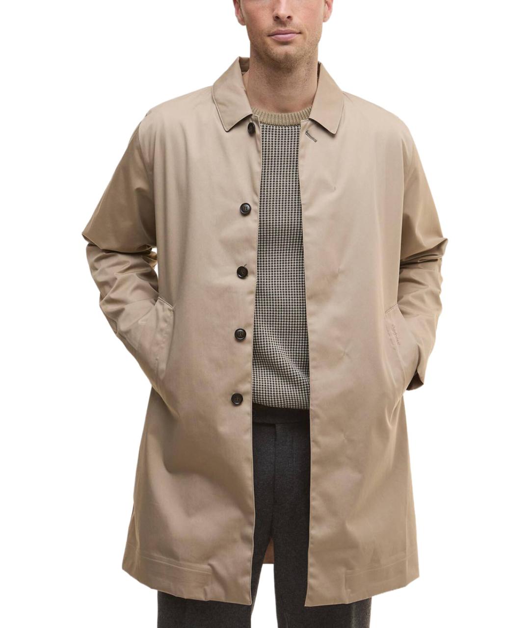 BARBOUR Бежевый полиэстеровый тренч / плащ, фото 1