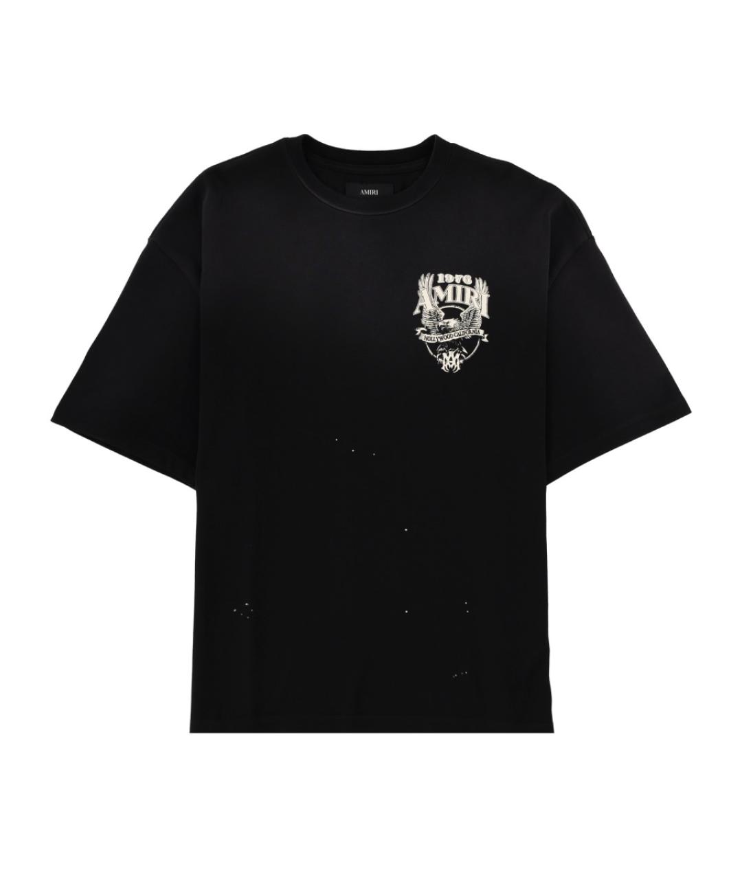 AMIRI Черная хлопковая футболка, фото 1