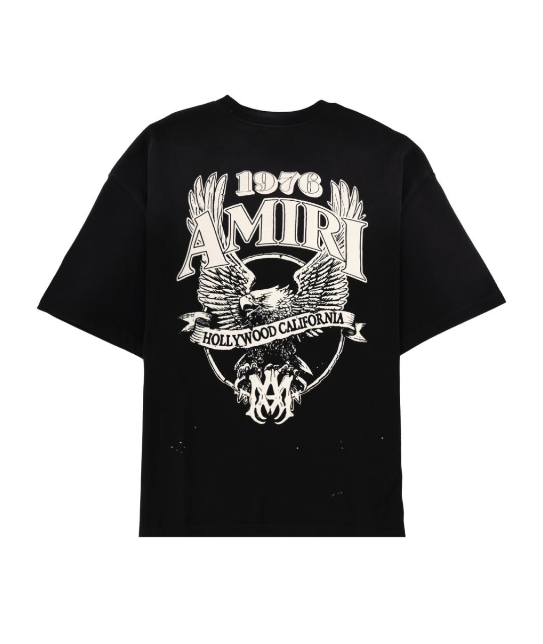 AMIRI Черная хлопковая футболка, фото 2