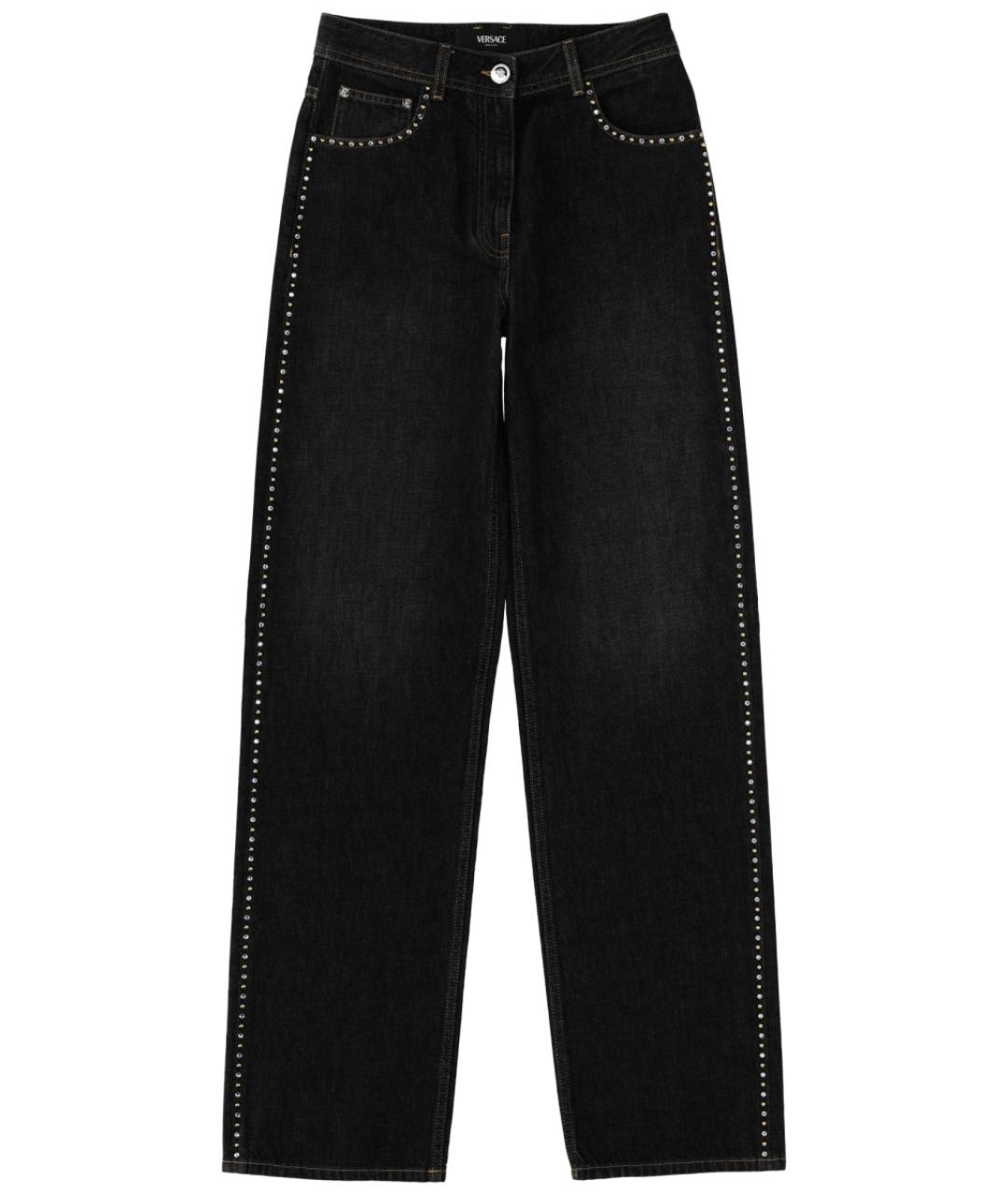 VERSACE Черные прямые джинсы, фото 1