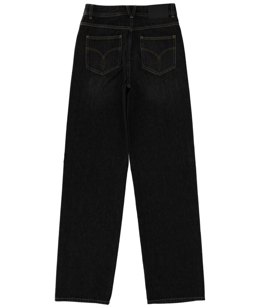 VERSACE Черные прямые джинсы, фото 2