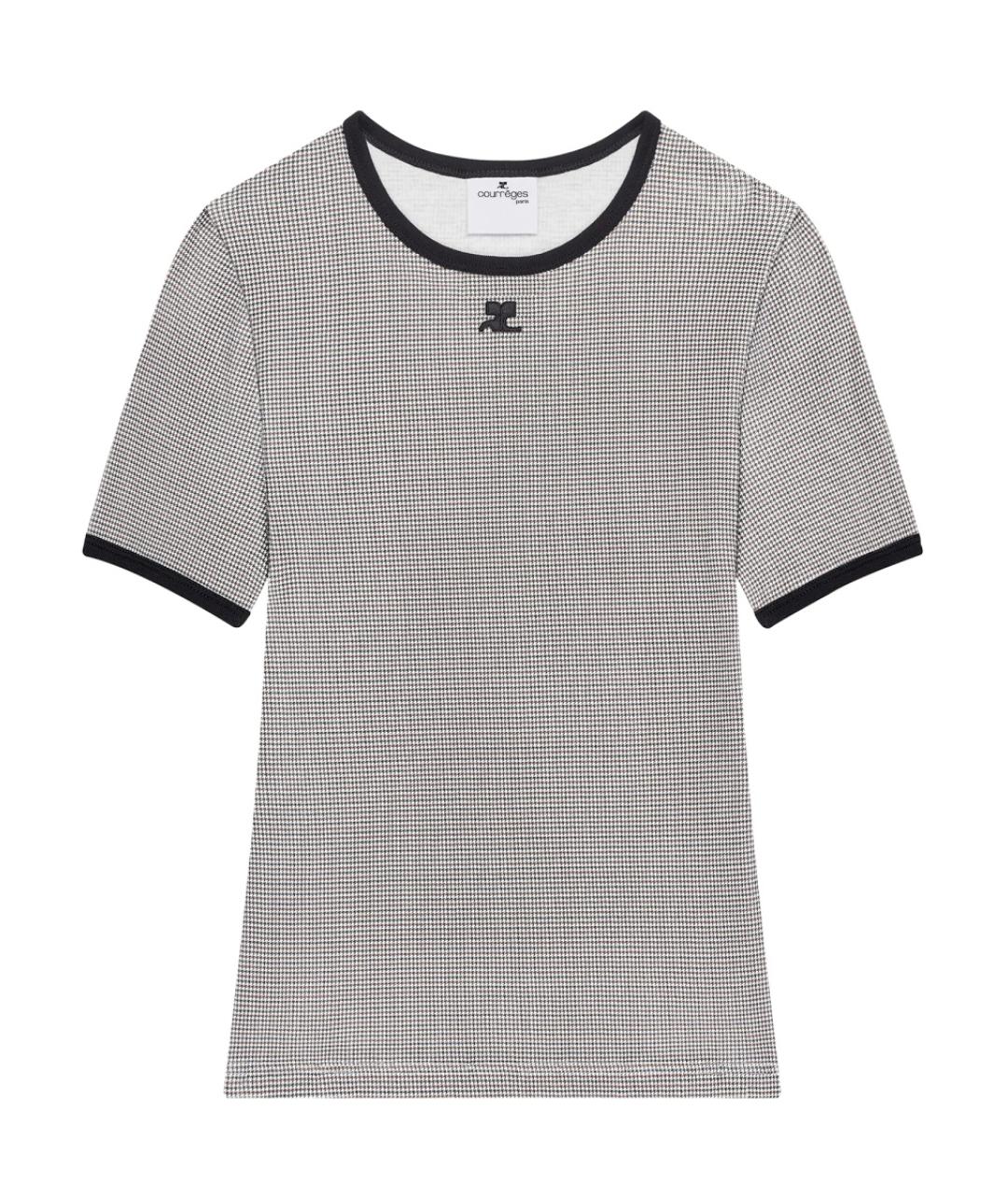 COURREGES Черная хлопковая футболка, фото 1