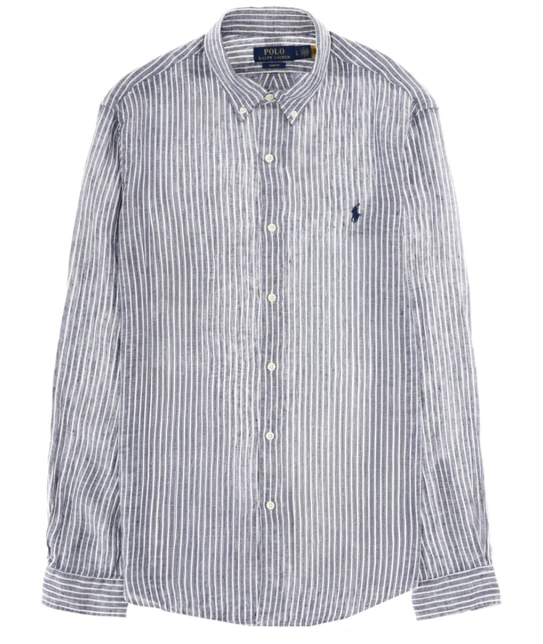 POLO RALPH LAUREN Голубая льняная кэжуал рубашка, фото 1