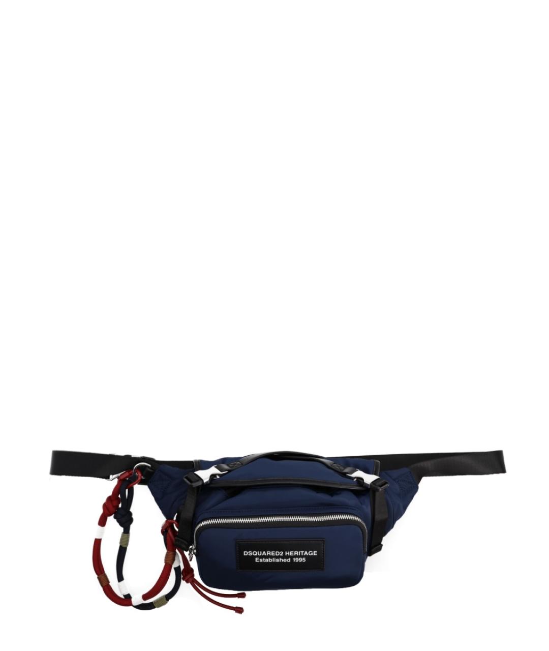 DSQUARED2 Синяя синтетическая поясная сумка, фото 1