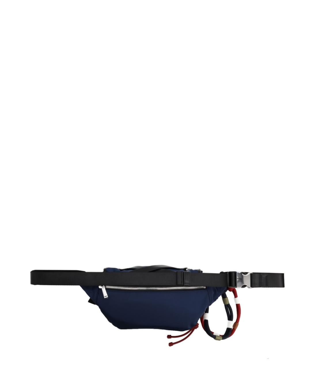 DSQUARED2 Синяя синтетическая поясная сумка, фото 2