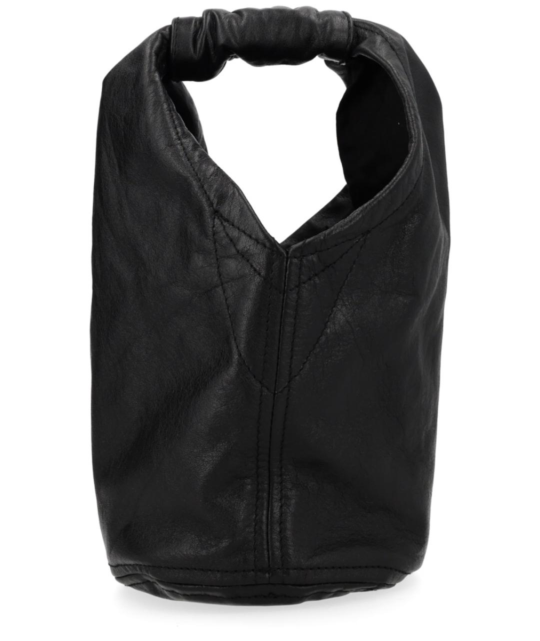 OUR LEGACY Черная кожаная сумка тоут, фото 3