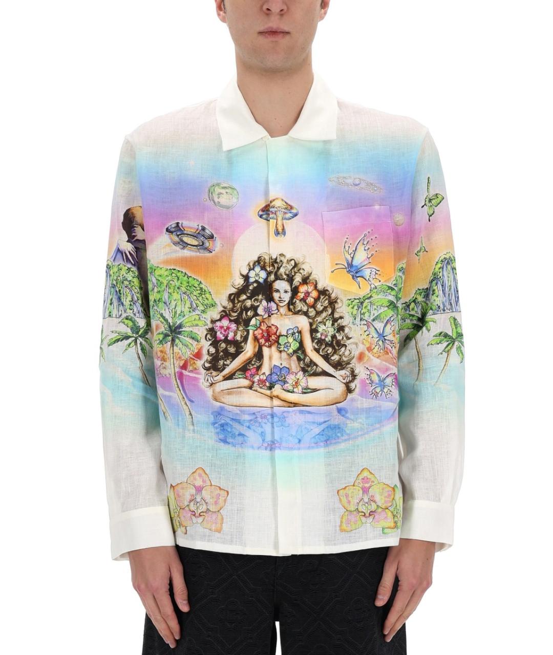 CASABLANCA Мульти льняная кэжуал рубашка, фото 4