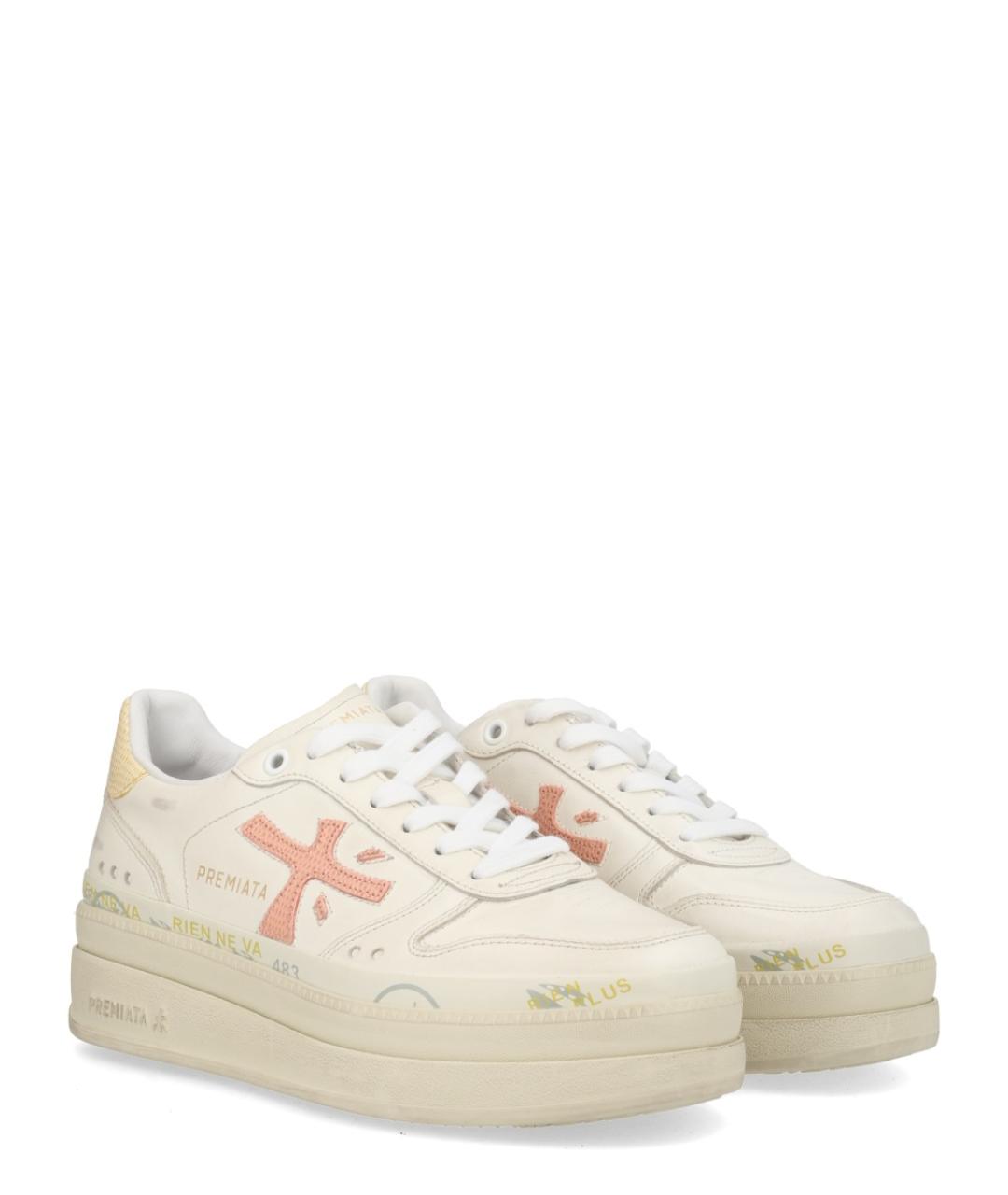 PREMIATA Белые кожаные кроссовки, фото 2
