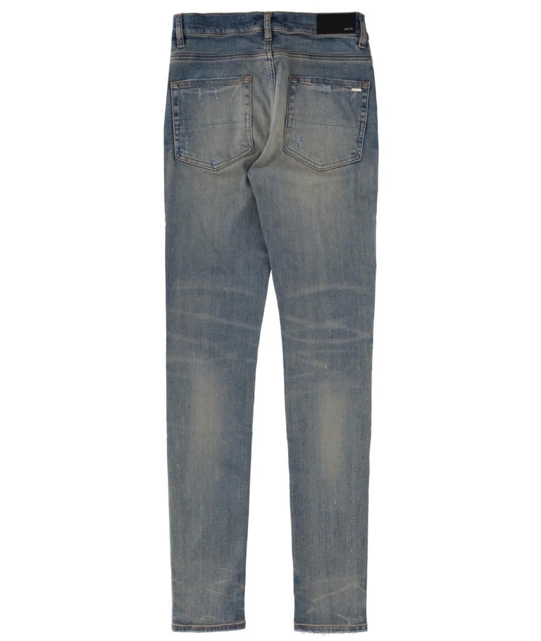 AMIRI Синие хлопковые джинсы скинни, фото 2