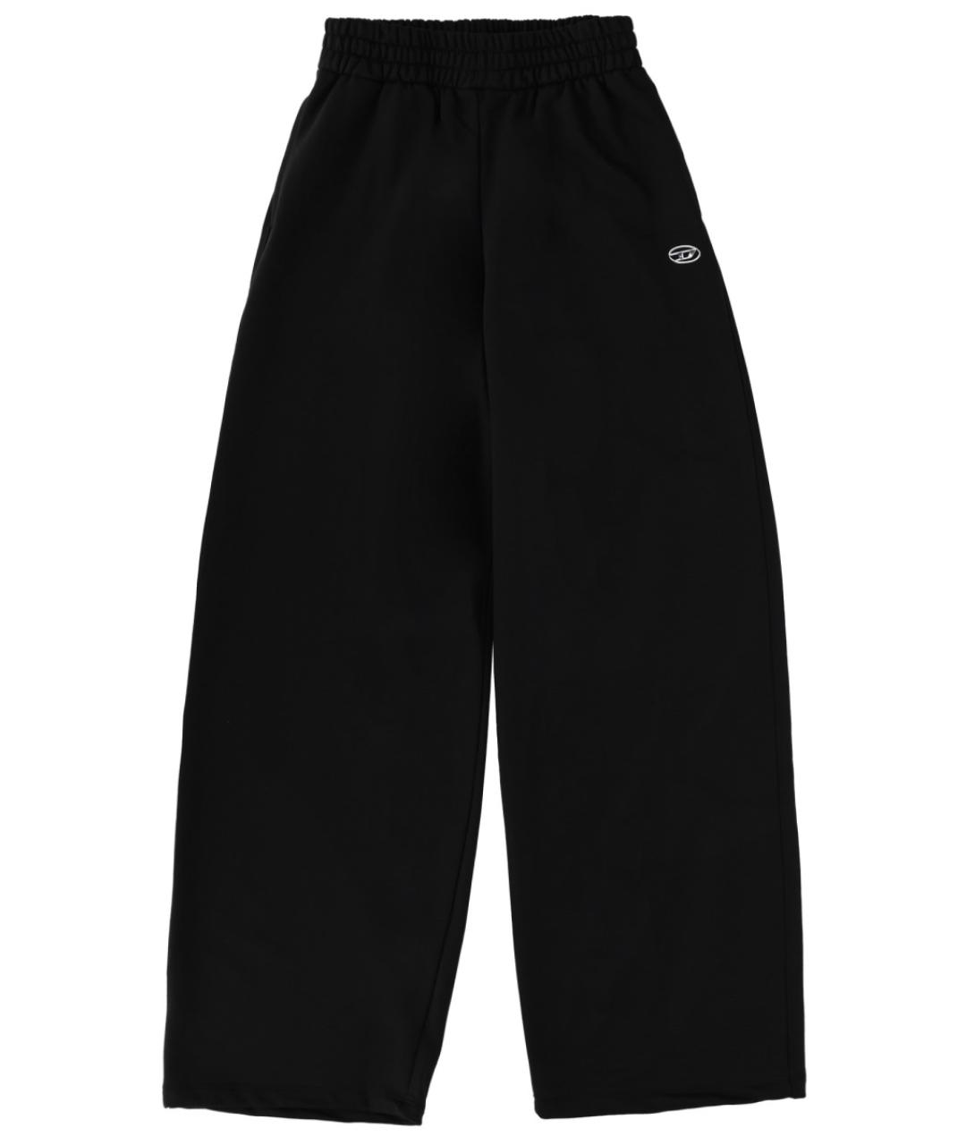 DIESEL Черные хлопковые прямые брюки, фото 1