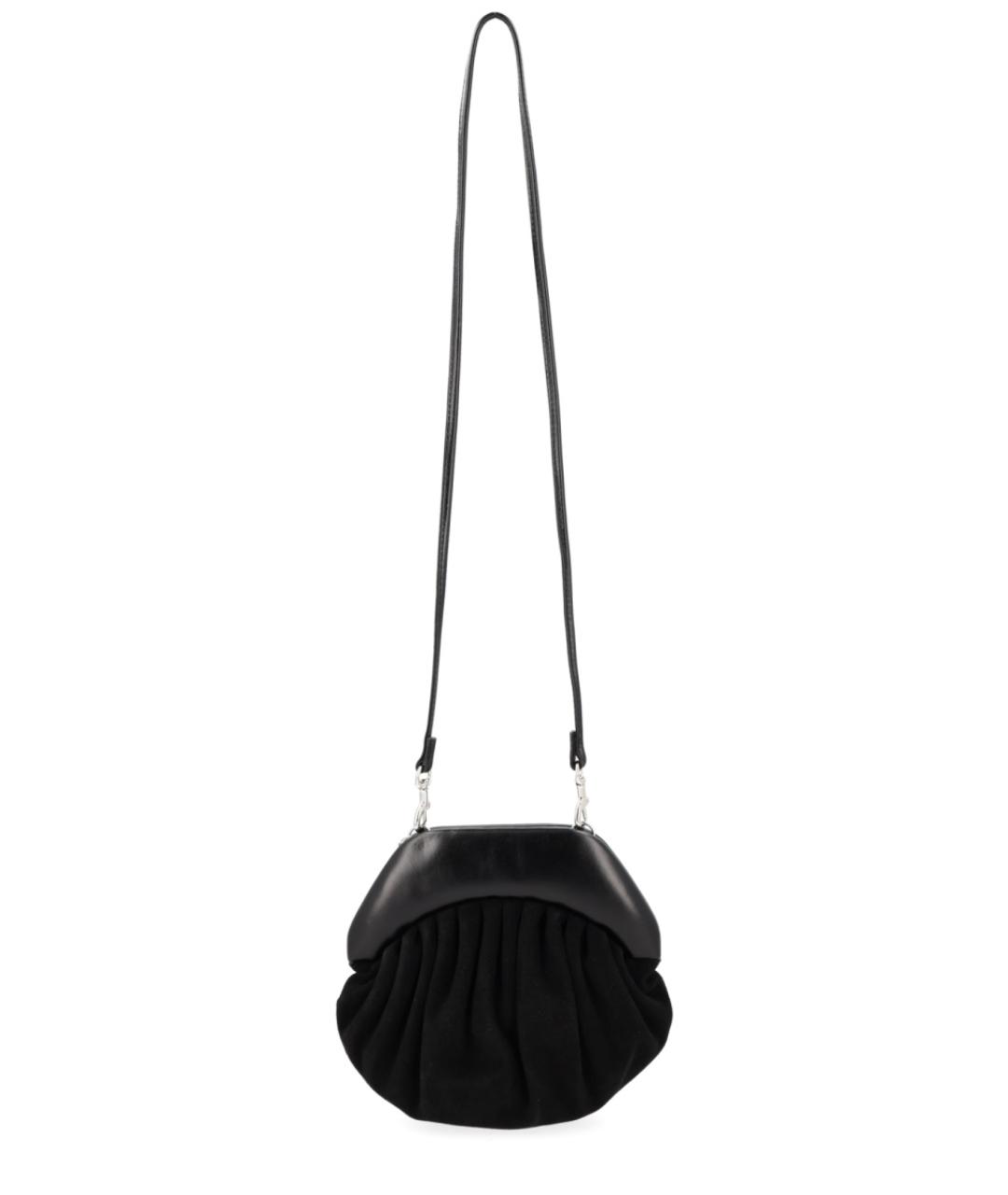 VIVIENNE WESTWOOD Черная кожаная сумка через плечо, фото 4