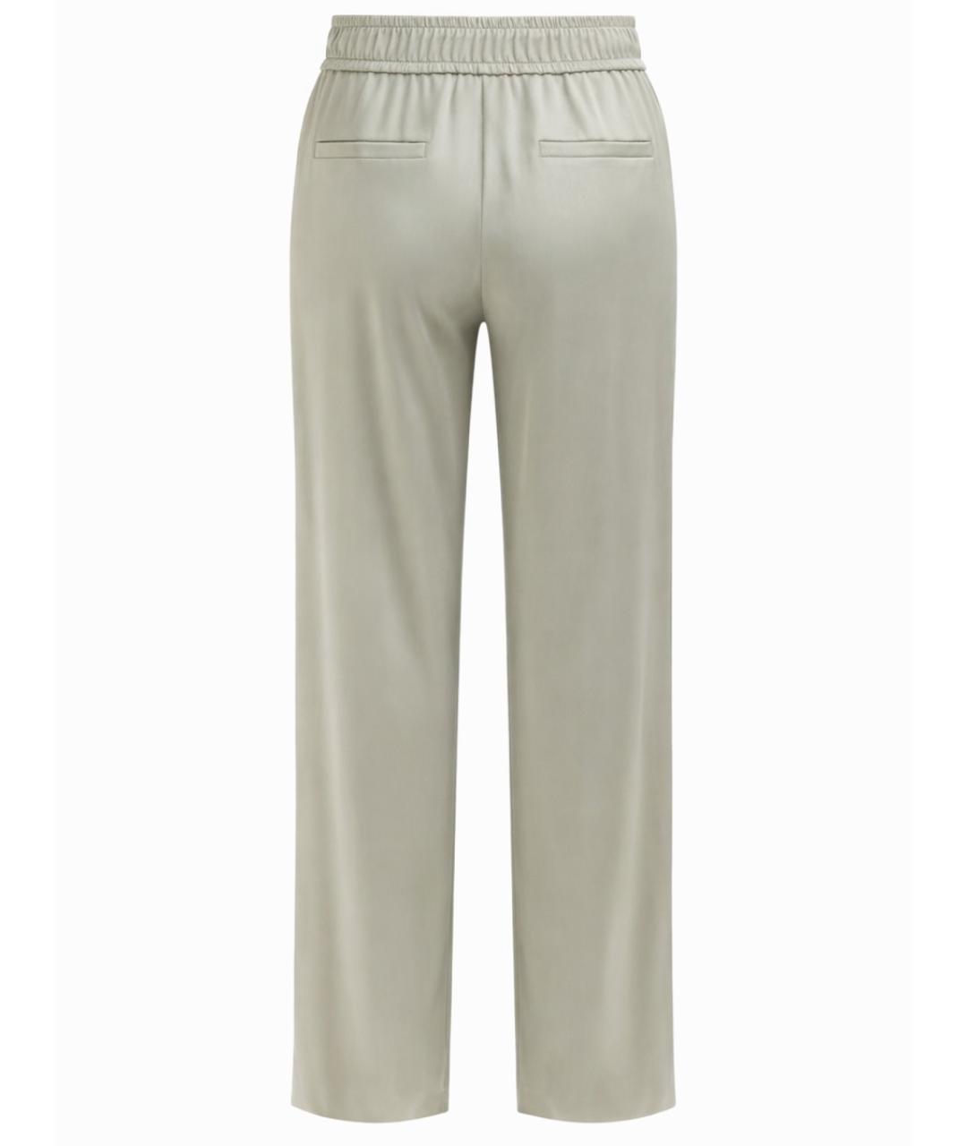 BRUNELLO CUCINELLI Зеленые шелковые прямые брюки, фото 3